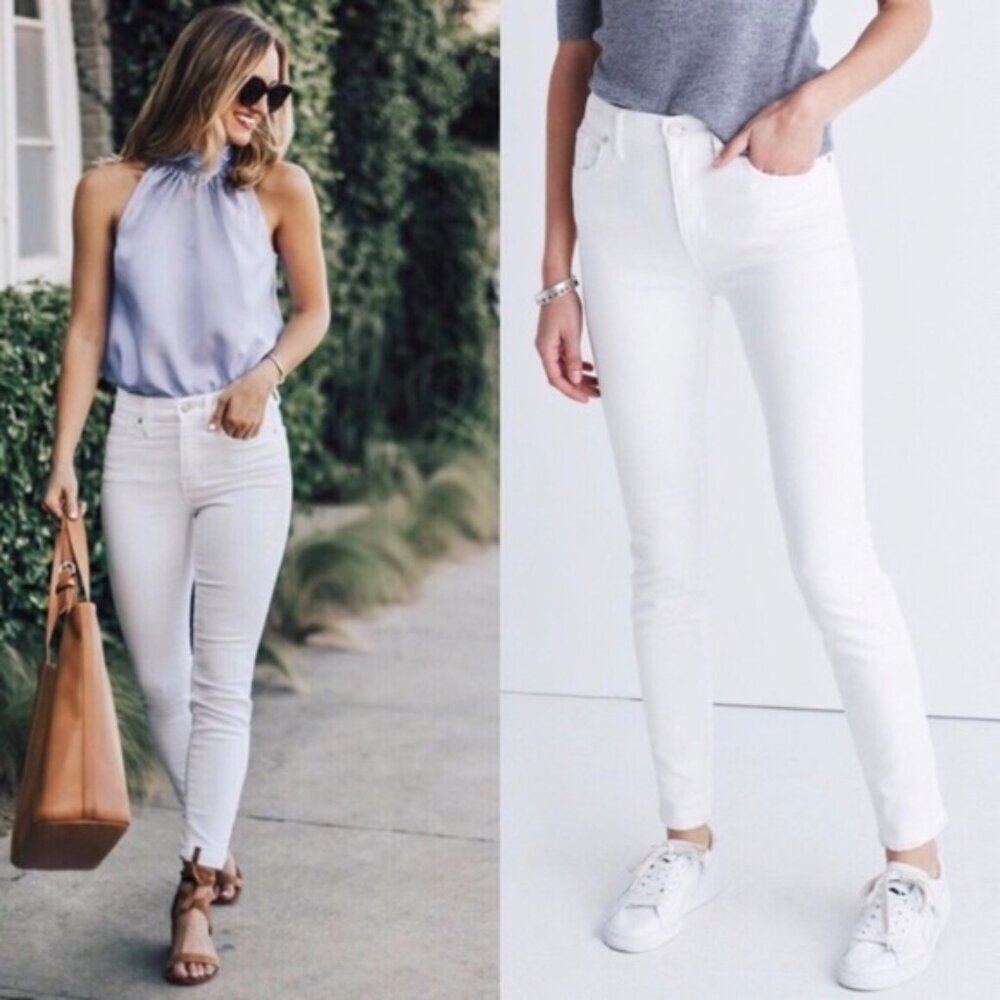 Madewell High Riser Skinny Jeans White Size 26